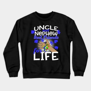 Autism Awareness Puzzle Piece Shirt Uncle And Nephew Besties Crewneck Sweatshirt